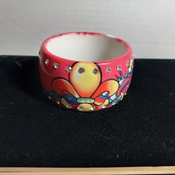 Fashion Leader Rose/Crown and Rhinestones Bracelet Cottagecore Granny Chic - Picture 4 of 6